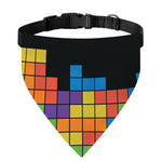 Colorful Brick Puzzle Video Game Print Over The Collar Dog Bandana