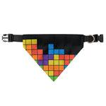Colorful Brick Puzzle Video Game Print Over The Collar Dog Bandana