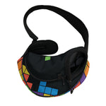 Colorful Brick Puzzle Video Game Print Pet Sling Carrier