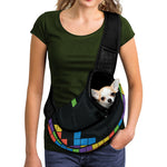 Colorful Brick Puzzle Video Game Print Pet Sling Carrier