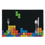 Colorful Brick Puzzle Video Game Print Placemat