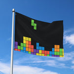 Colorful Brick Puzzle Video Game Print Polyester Flag