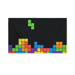 Colorful Brick Puzzle Video Game Print Polyester Flag