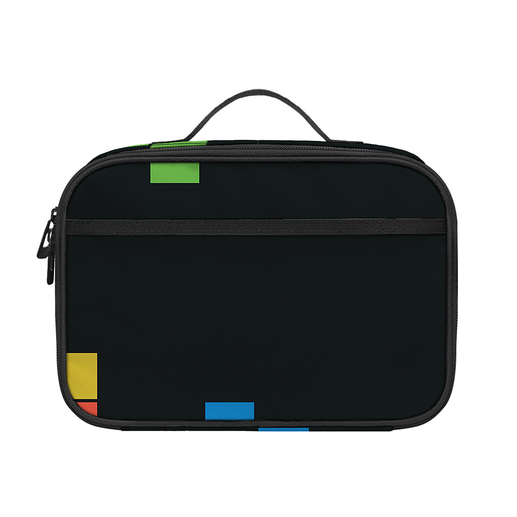 Colorful Brick Puzzle Video Game Print Portable Lunch Bag