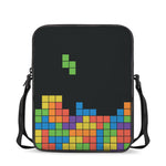 Colorful Brick Puzzle Video Game Print Rectangular Crossbody Bag