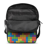 Colorful Brick Puzzle Video Game Print Rectangular Crossbody Bag