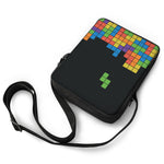 Colorful Brick Puzzle Video Game Print Rectangular Crossbody Bag