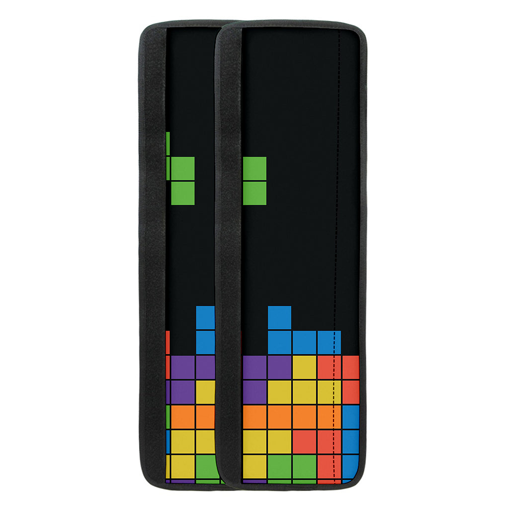 Colorful Brick Puzzle Video Game Print Refrigerator Handle Covers