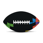 Colorful Brick Puzzle Video Game Print Rugby Ball