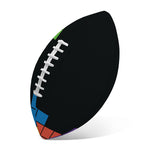 Colorful Brick Puzzle Video Game Print Rugby Ball