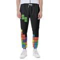Colorful Brick Puzzle Video Game Print Joggers