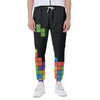 Colorful Brick Puzzle Video Game Print Scuba Joggers