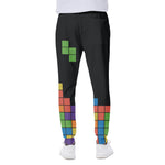 Colorful Brick Puzzle Video Game Print Scuba Joggers