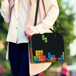 Colorful Brick Puzzle Video Game Print Shoulder Strap Bible Bag