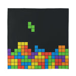 Colorful Brick Puzzle Video Game Print Silk Bandana