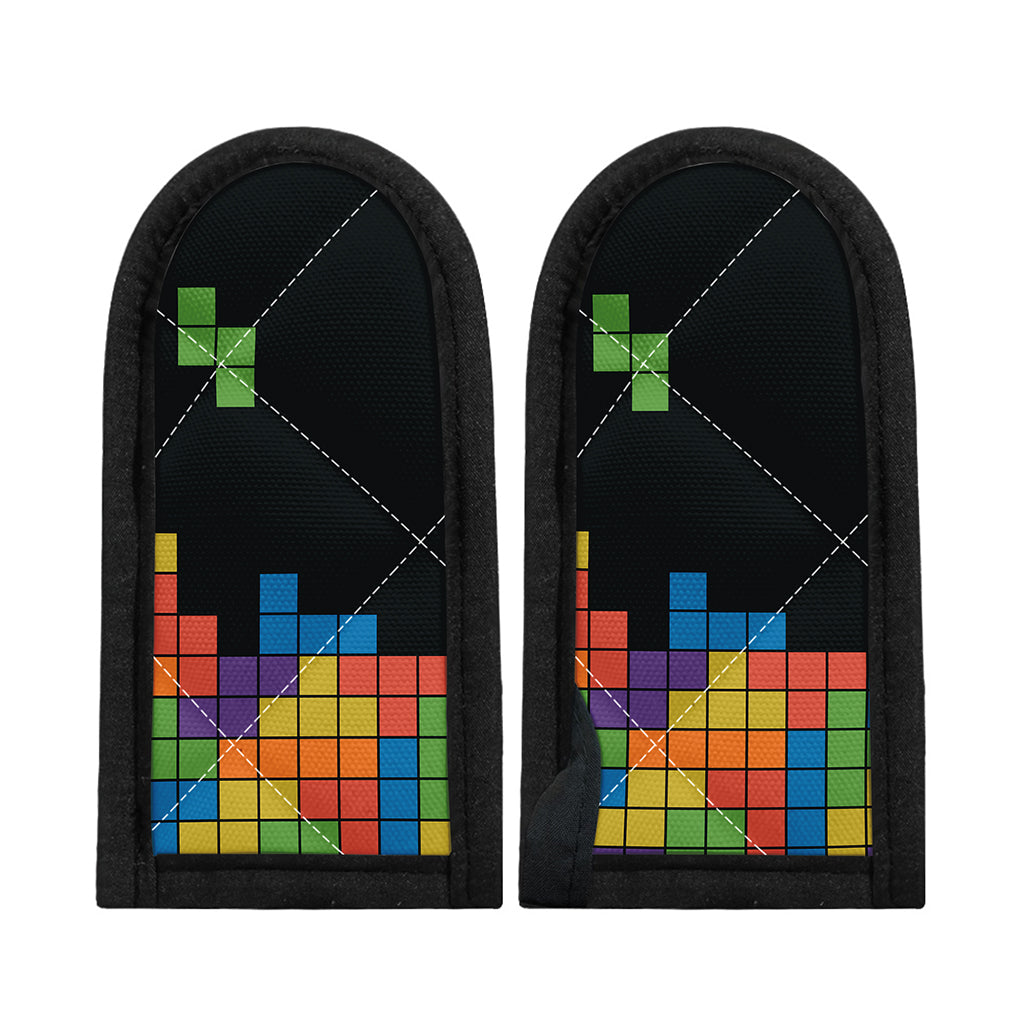 Colorful Brick Puzzle Video Game Print Skillet Handle Cover