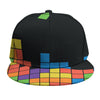 Colorful Brick Puzzle Video Game Print Snapback Cap