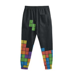 Colorful Brick Puzzle Video Game Print Sweatpants