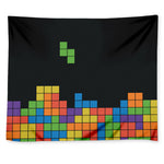 Colorful Brick Puzzle Video Game Print Tapestry
