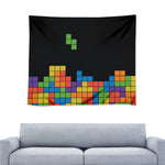 Colorful Brick Puzzle Video Game Print Tapestry