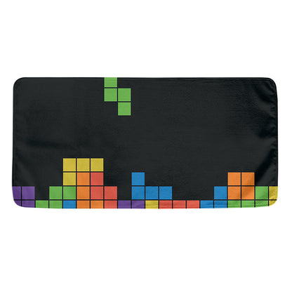 Colorful Brick Puzzle Video Game Print Towel