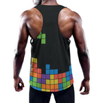 Colorful Brick Puzzle Video Game Print Training Tank Top