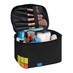 Colorful Brick Puzzle Video Game Print Travel Makeup Bag