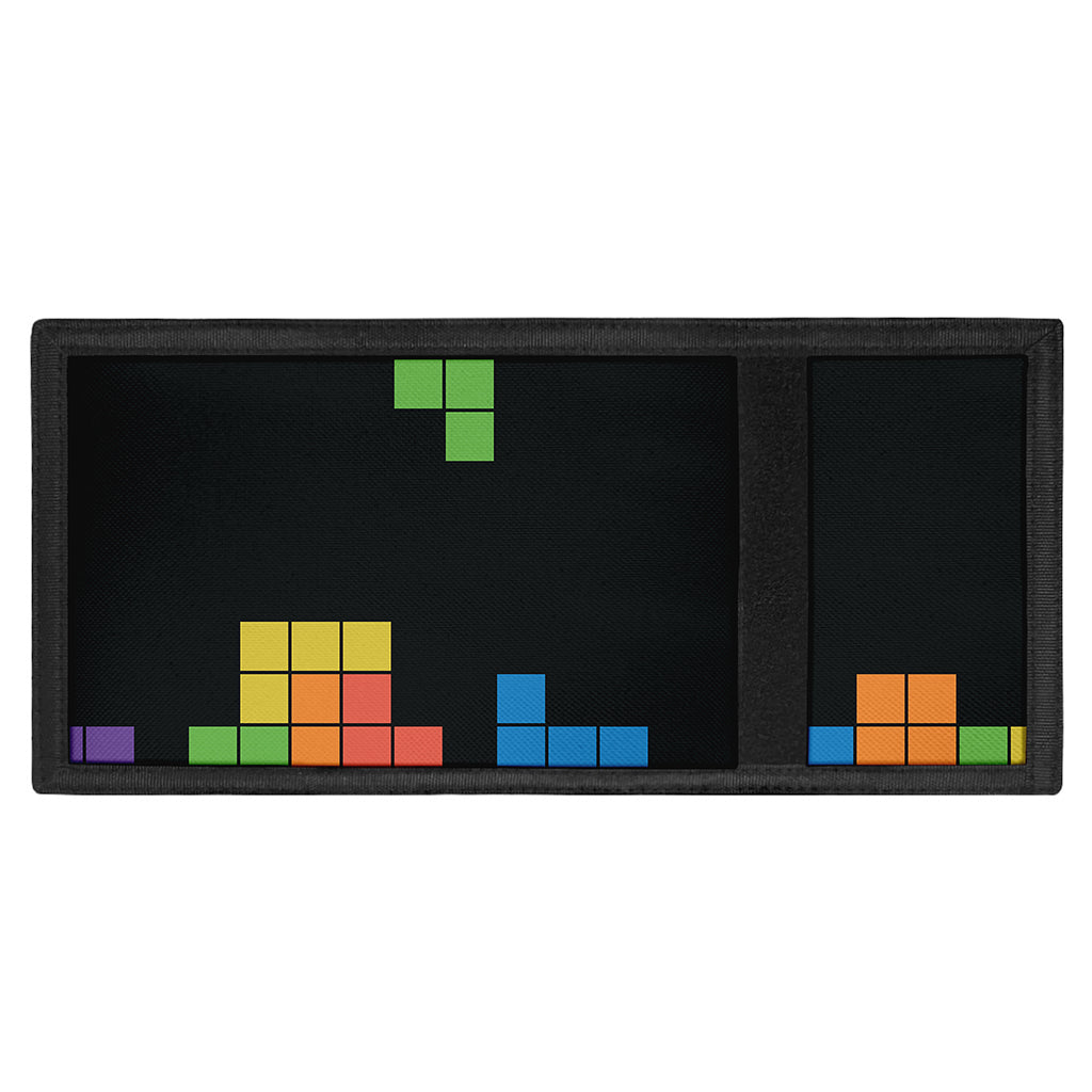 Colorful Brick Puzzle Video Game Print Trifold Wallet