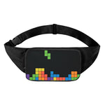 Colorful Brick Puzzle Video Game Print Waist Bag