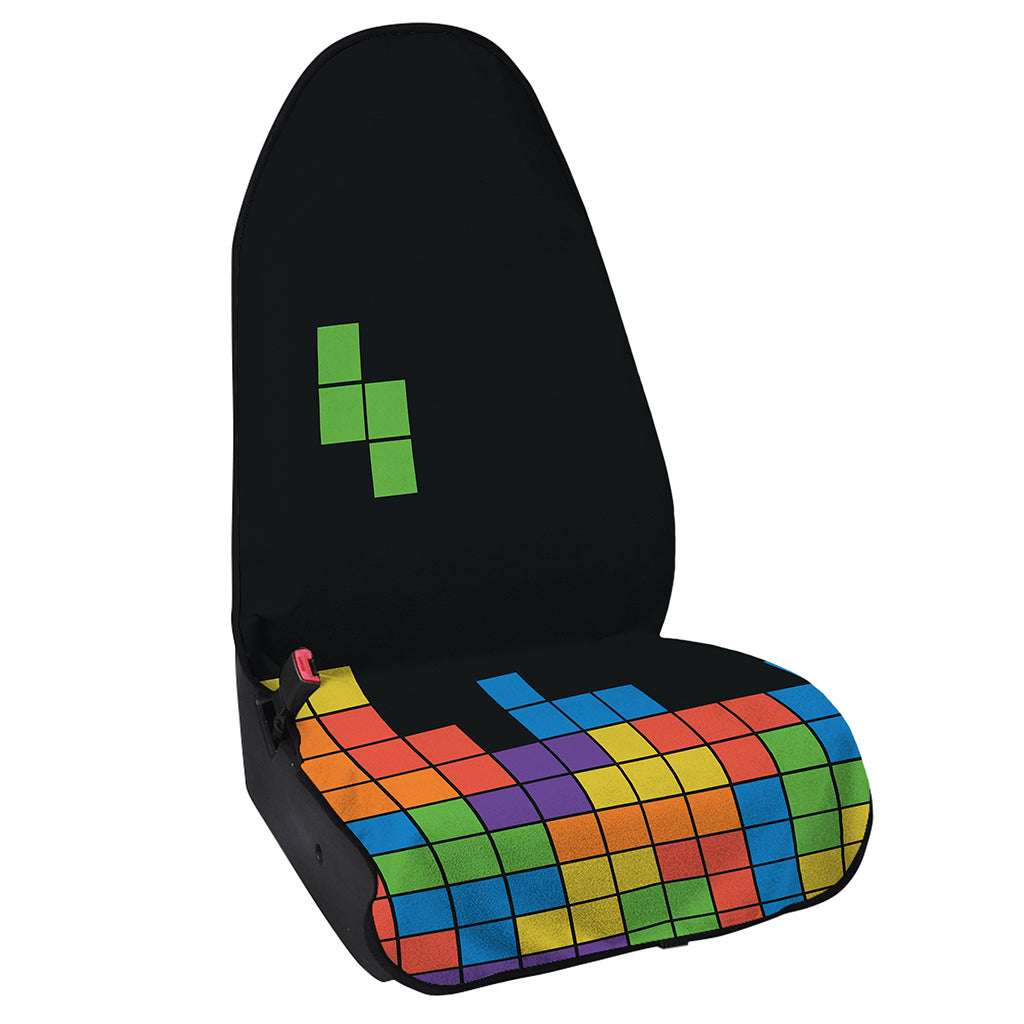 Colorful Brick Puzzle Video Game Print Waterproof Car Seat Cover