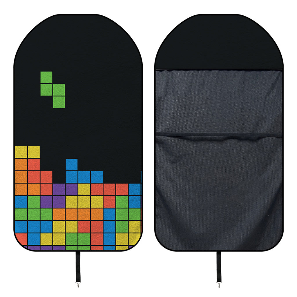 Colorful Brick Puzzle Video Game Print Waterproof Car Seat Cover