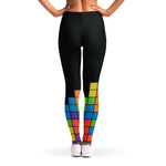 Colorful Brick Puzzle Video Game Print Women's Leggings