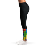 Colorful Brick Puzzle Video Game Print Women's Leggings