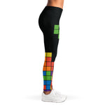 Colorful Brick Puzzle Video Game Print Women's Leggings