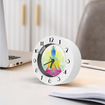 Colorful Buddha Lotus Print Alarm Clock