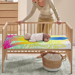 Colorful Buddha Lotus Print Baby Crib Sheet