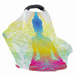 Colorful Buddha Lotus Print Baby Seat Cover