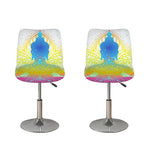 Colorful Buddha Lotus Print Bar Stool Covers
