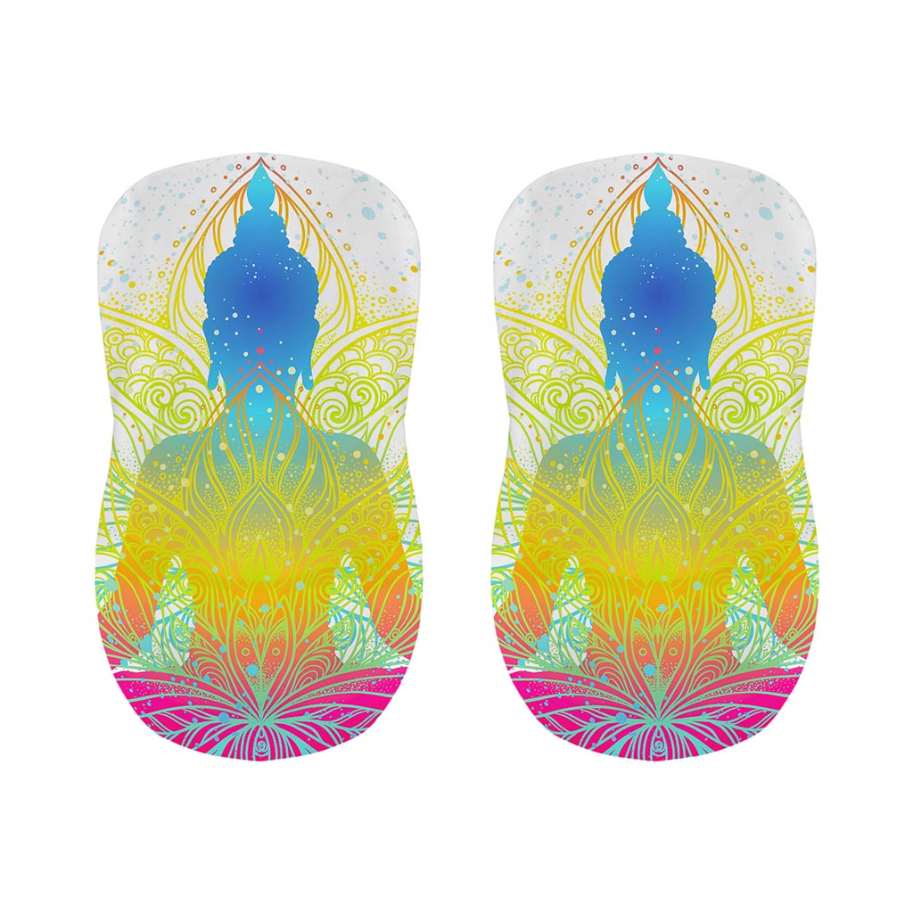 Colorful Buddha Lotus Print Bar Stool Covers