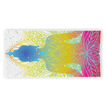 Colorful Buddha Lotus Print Beach Towel