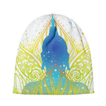 Colorful Buddha Lotus Print Beanie