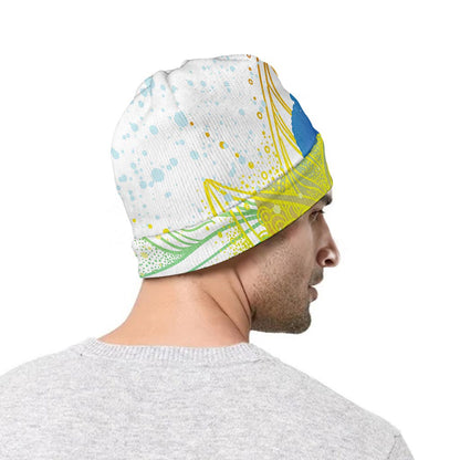 Colorful Buddha Lotus Print Beanie