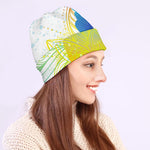 Colorful Buddha Lotus Print Beanie