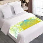 Colorful Buddha Lotus Print Bed Runner