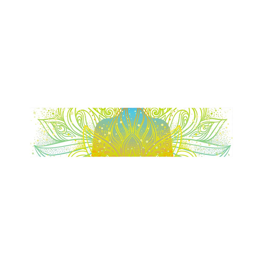 Colorful Buddha Lotus Print Bed Runner