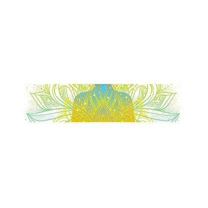 Colorful Buddha Lotus Print Bed Runner