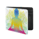 Colorful Buddha Lotus Print Bifold Wallet