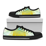 Colorful Buddha Lotus Print Black Low Top Sneakers