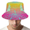 Colorful Buddha Lotus Print Bucket Hat