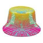 Colorful Buddha Lotus Print Bucket Hat